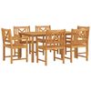 vidaXL Trädgårdsmöbelset 7 pcs Brun Massivt Akaciaträ