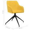 vidaXL Snurrbara matstolar 2 st gul tyg