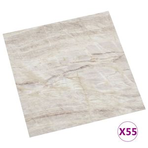 vidaXL Självhäftande golvplankor 55 st PVC 5,11 m² beige