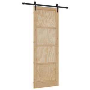 vidaXL Skjutd&ouml;rr ORKDAL Naturlig 83 x 232 cm Massiv furu