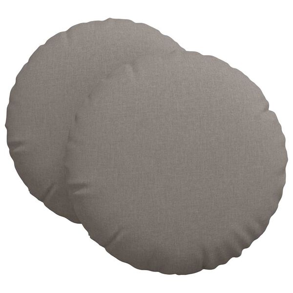vidaXL Sittkuddar 2 pcs Taupe &Oslash;80 x 29 cm tyg