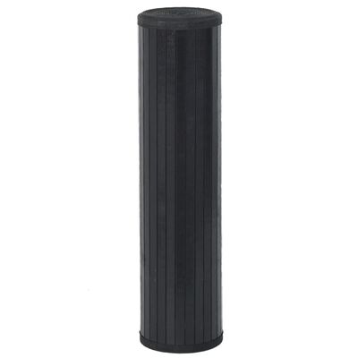vidaXL Matta rektangulär svart 60x100 cm bambu