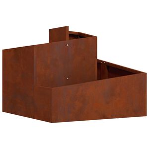 vidaXL Tr&auml;dg&aring;rdsplanterare Rostig 60 x 60 x 50 cm V&auml;derbest&auml;ndig st&aring;l