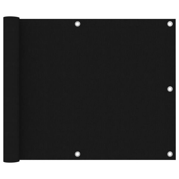 vidaXL Balkongskärm svart 75x400 cm oxfordtyg