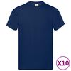 Fruit of the Loom Original t-shirt 10-pack marinbl&aring; stl. S bomull