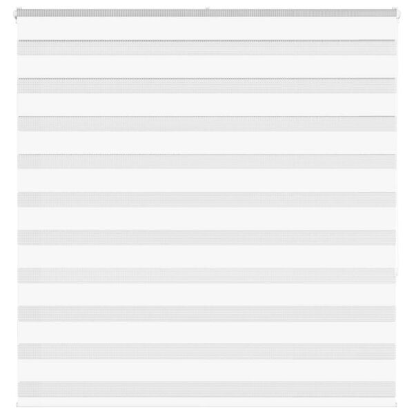 vidaXL Rullgardin zebra vit 150x150 cm tyg bredd 145,9 cm polyester