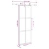 vidaXL Skjutdörr med beslagset härdat glas och aluminium 76x205 cm