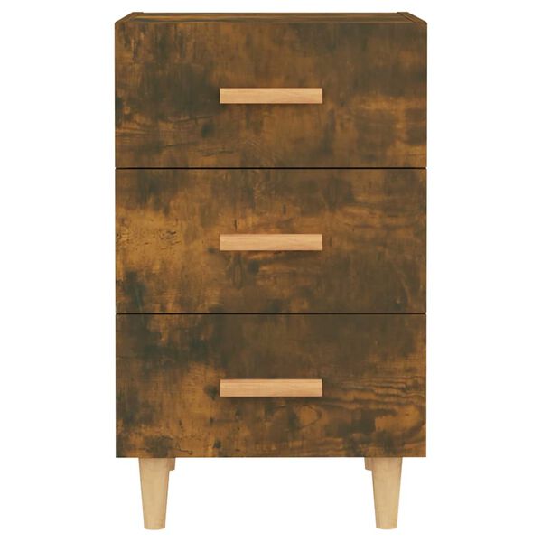 vidaXL Sängbord rökfärgad ek 40x40x66 cm konstruerat trä