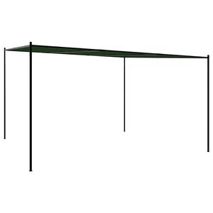 vidaXL Paviljong 4 x 3,98 x 2,67 m Gr&ouml;n Polyester och St&aring;l