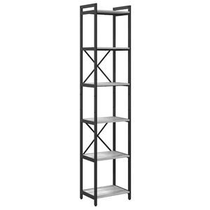 vidaXL Hyllsystem 40 x 30 x 189,5 cm Konstruerat tr&auml; Gr&aring; sonoma
