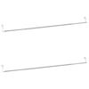 vidaXL Gardinskenor 2 st vit och silver 90-135 cm aluminium