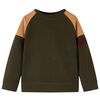 Tr&ouml;ja f&ouml;r barn m&ouml;rk khaki och beige 140