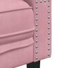vidaXL Soffgrupp chesterfield 2 delar bolsterkuddar rosa sammet
