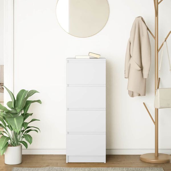 vidaXL Sk&auml;nk vit 37,5x35x99 cm konstruerat tr&auml;