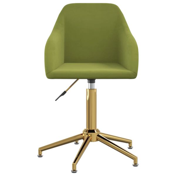 vidaXL Snurrbara matstolar 4 st ljusgr&ouml;n sammet