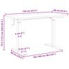 vidaXL Skrivbord Svart och naturlig 120 x 60 cm Massivt Ektr&auml;