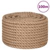 vidaXL Juterep 100 m l&aring;ngt 16 mm tjockt