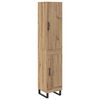 vidaXL Sk&aring;p Artisan Ek 34,5 x 34 x 180 cm Konstruerat tr&auml;