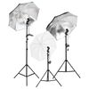 vidaXL Studiobelysning med stativ & paraplyer