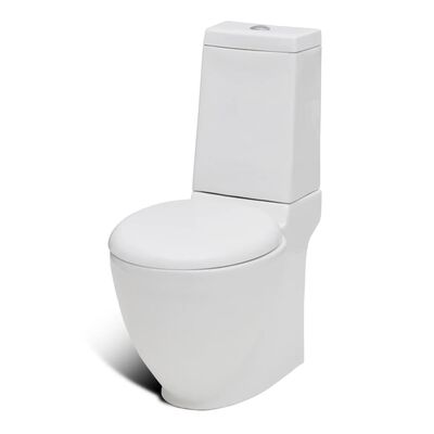 Toalettstol och bidé vit keramik