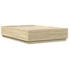vidaXL Sängram sonoma-ek 150x200 cm konstruerad trä