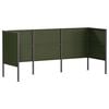 vidaXL Soptunnesk&auml;rm 249 x 85 x 113 cm St&aring;l Olivgr&ouml;n