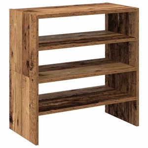 vidaXL Skohyllor 2 st stapelbara &aring;ldrat tr&auml; 60x30x30,5 cm