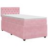 vidaXL Kontinentals&auml;ng med madrass Rosa 100 x 200 cm Sammet