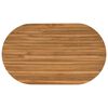 vidaXL Bordsskiva 120 x 70 x 3,5 cm Oval Massivt teaktr&auml; Naturlig
