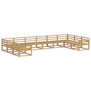 vidaXL Utomhussoffset 10 pcs Vit Massivt Akaciatr&auml;