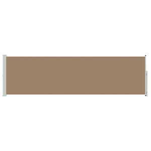 vidaXL Utf&auml;llbar sidomarkis 160 x 600 cm Polyester Rektangul&auml;r Taupe