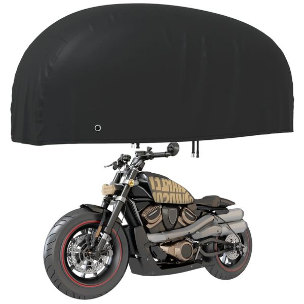 vidaXL Motorcykelskydd svart 245x105x125 cm 210D oxford
