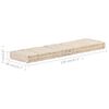 vidaXL Dyna till pallsoffa bomull 120x40x7 cm beige