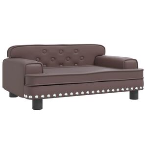 vidaXL Hundb&auml;dd brun 70x45x30 cm konstl&auml;der