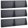 vidaXL St&ouml;dv&auml;gg 6 st 80 x 12 x 50 cm St&aring;l Antracit