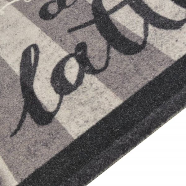 vidaXL Köksmatta maskintvättbar kaffe svart 45x150 cm sammet