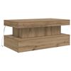 vidaXL Soffbord med LED ek 90x50x40 cm
