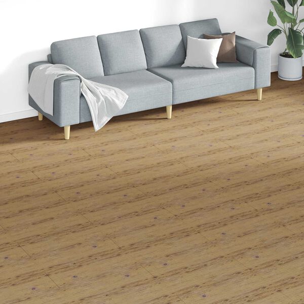 vidaXL Golvplankor 18 pcs Valn&ouml;t Brun 5,26 m&sup2; PVC