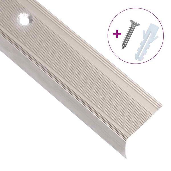 vidaXL Trappnosar i L-form 5 st aluminium 100 cm champagne