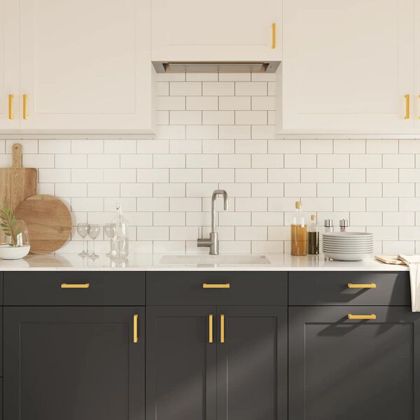 vidaXL Sk&aring;phandtag 10 st guld 96 mm rostfritt st&aring;l