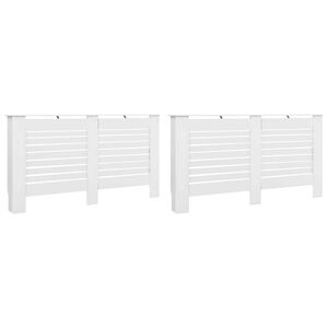 vidaXL Elementskydd 2 st vit 152x19x81,5 cm MDF