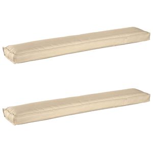 vidaXL Pallkuddset 2 pcs Beige 200 x 40 x 8 cm Oxford tyg