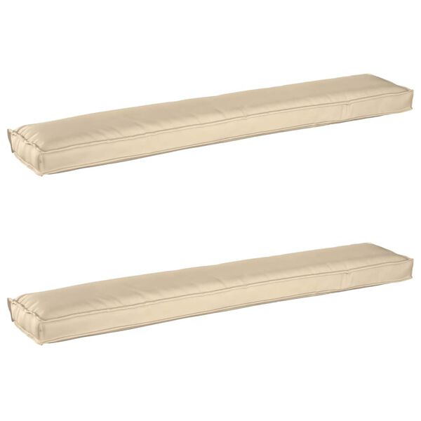 vidaXL Pallkuddset 2 pcs Beige 200 x 40 x 8 cm Oxford tyg