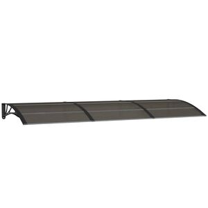 vidaXL Entr&eacute;tak svart 300x100 cm polykarbonat