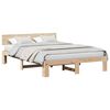 vidaXL S&auml;ngram med huvudgavel Naturf&auml;rg 160 x 200 cm Massiv furu