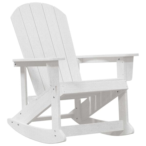vidaXL Adirondack Gungstol Vit 73.5 x 92 x 90cm HDPE