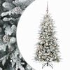 vidaXL Plast Hingad Julgran 150 cm 150 LED-lampor Varmvit PE & PVC