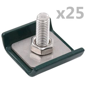 vidaXL Sammankopplare galler 25 set gr&ouml;n