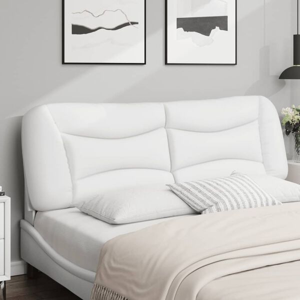vidaXL Headboard Cushion "Hvar" White 160 cm Faux Leather