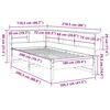 vidaXL S&auml;ng med bokhylla utan madrass vaxbrun 100x200 cm massiv furu